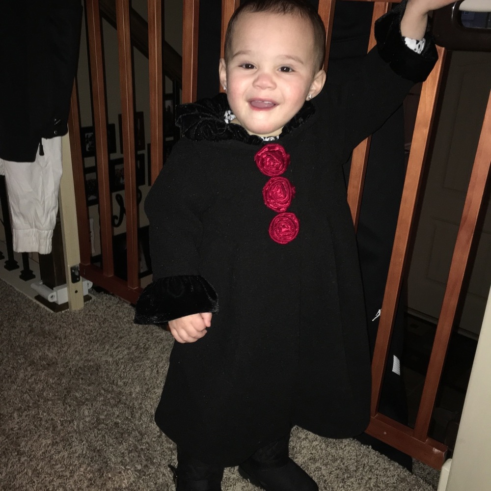 Toddler Girl Fancy Peacoat size 2t EUC